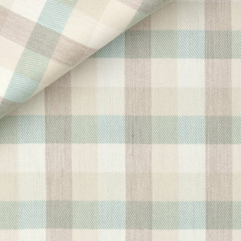 Twill Check Pattern Beige Blue