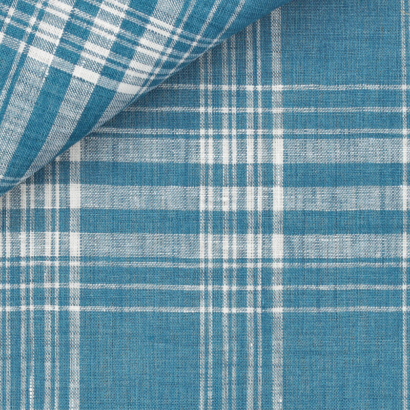 Linen Check Pattern Turquoise
