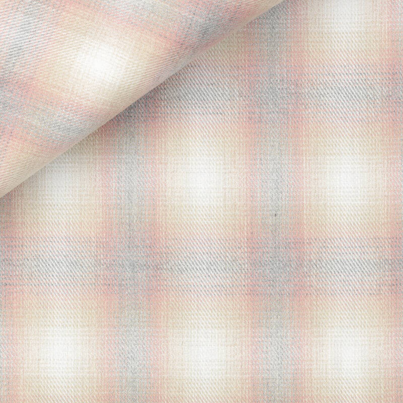 Twill Check Pattern Beige Pink