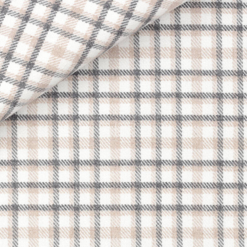 Twill Check Pattern Grey Beige