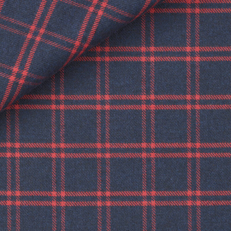 Twill Check Pattern Blue Bordeaux