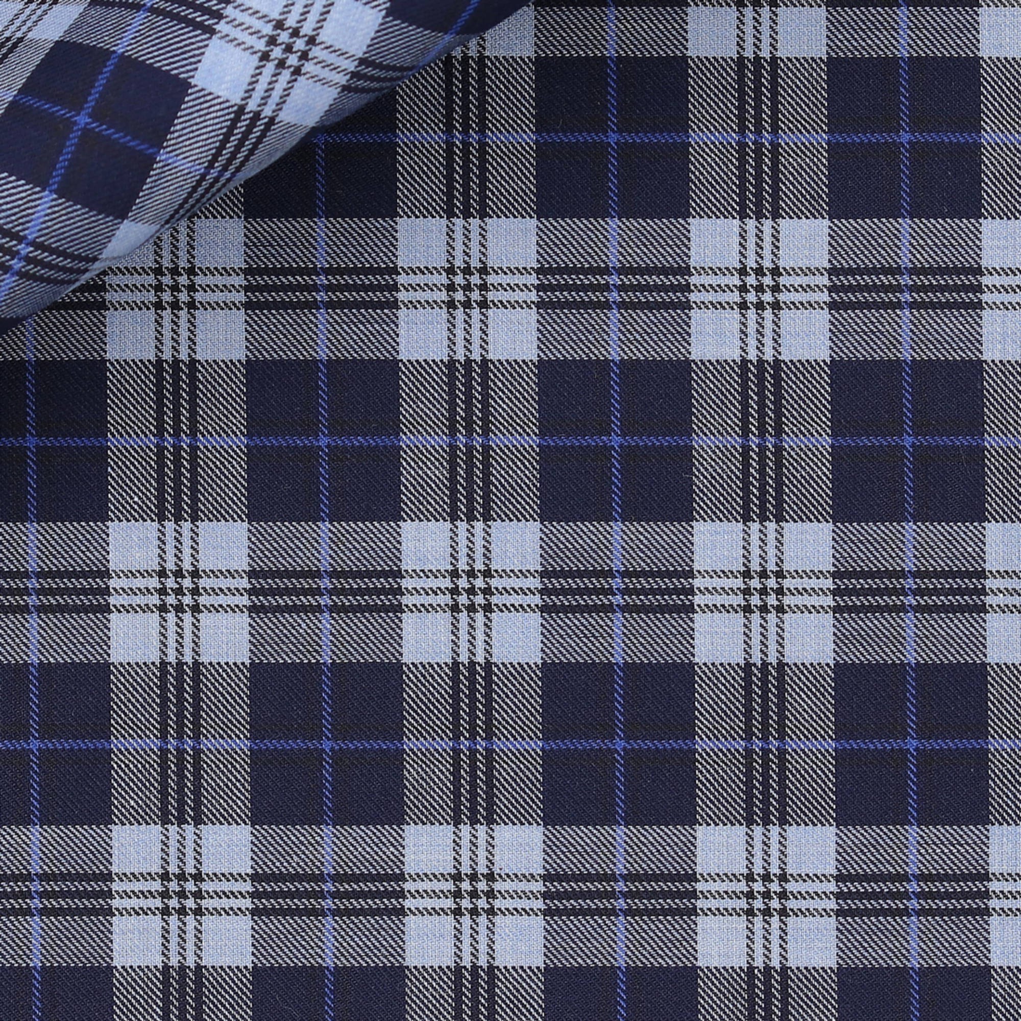 Twill Check Pattern Blue