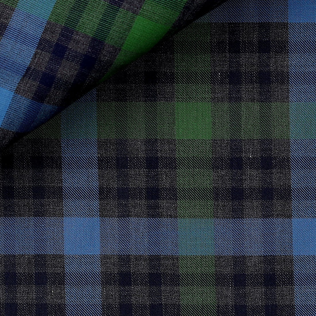 Twill Check Pattern Green