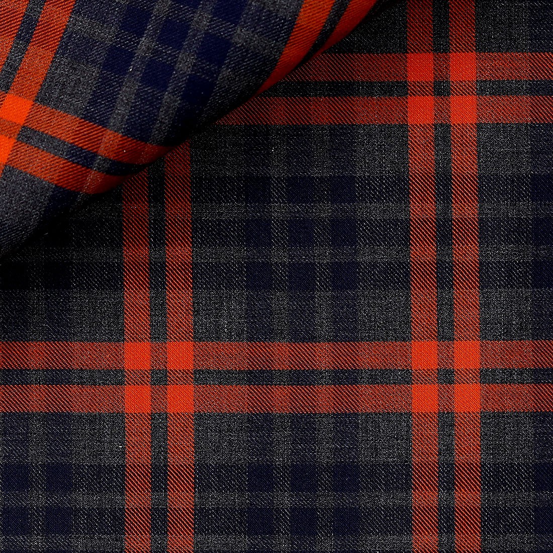 Twill Check Pattern Orange