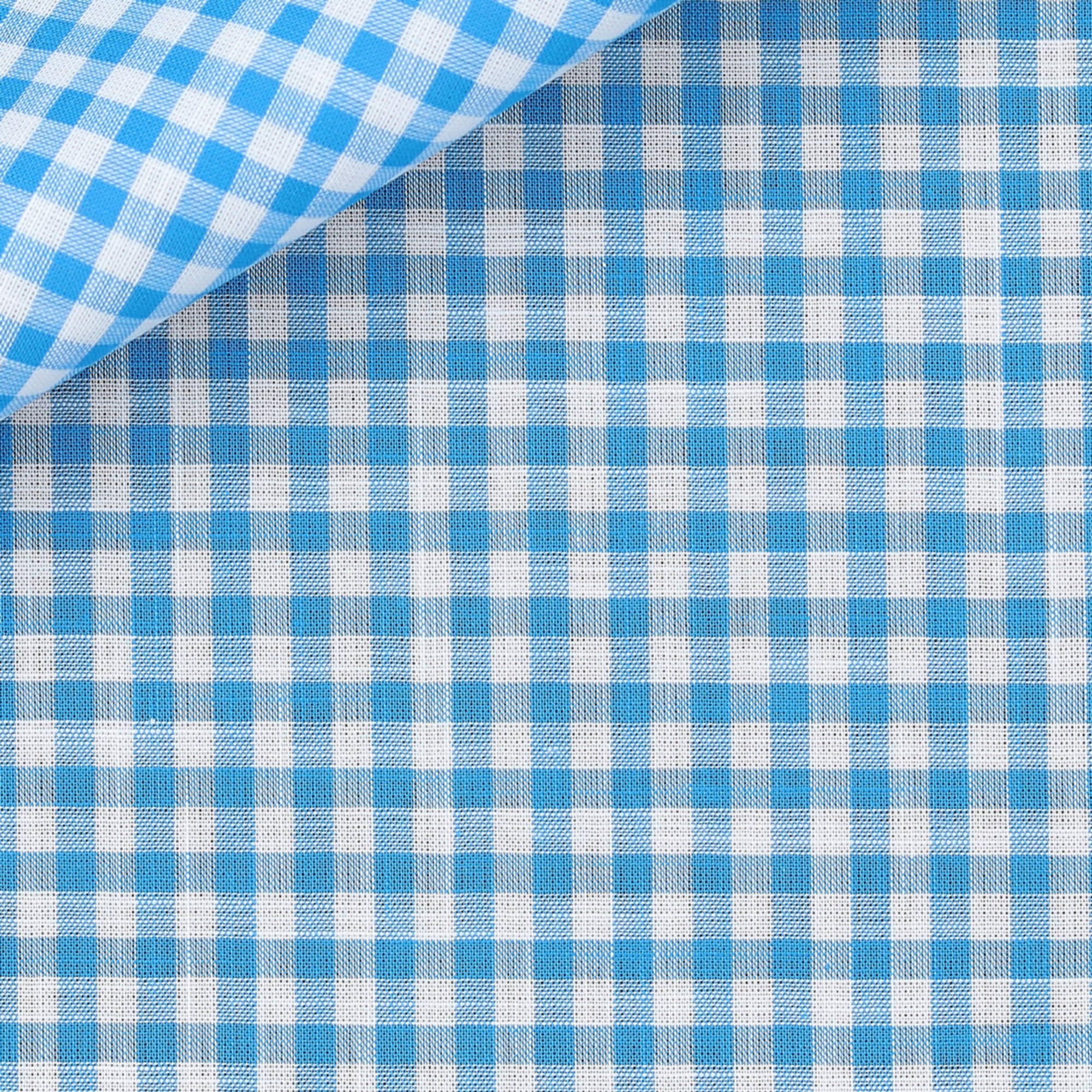 Chambray Check Pattern Blue