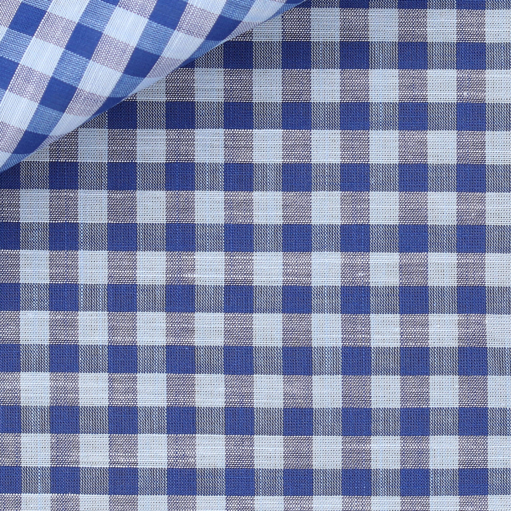 Chambray Check Pattern Blue
