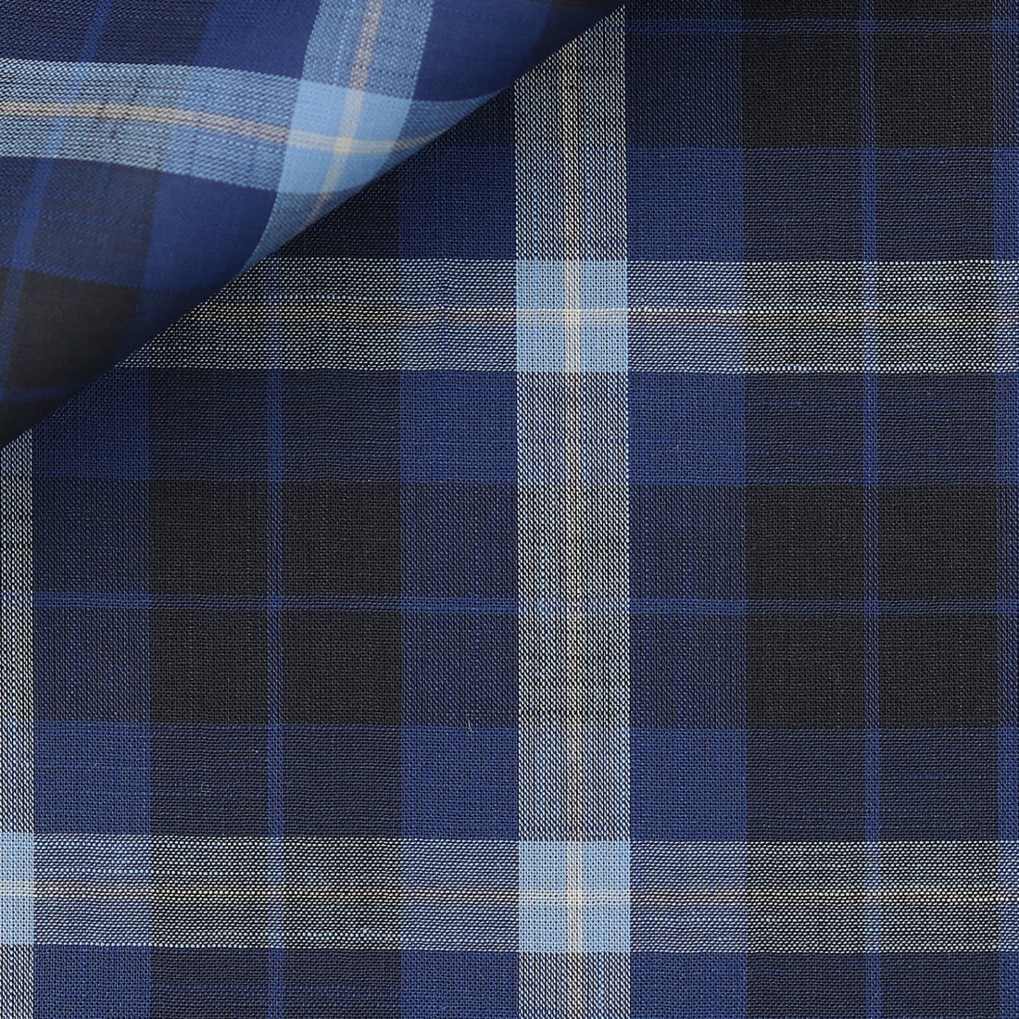 Chambray Check Pattern Blue