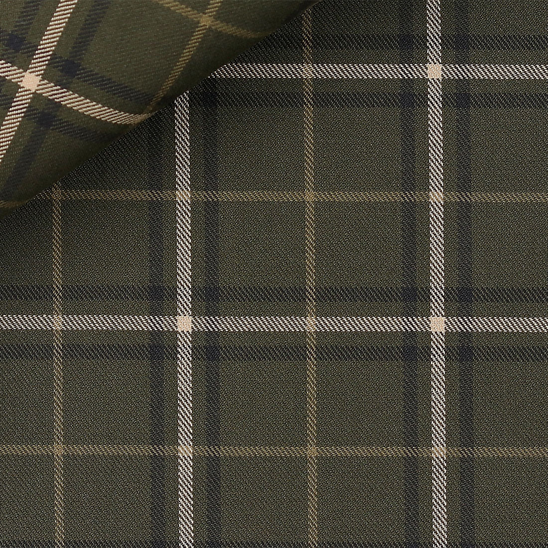Twill Check Pattern Green