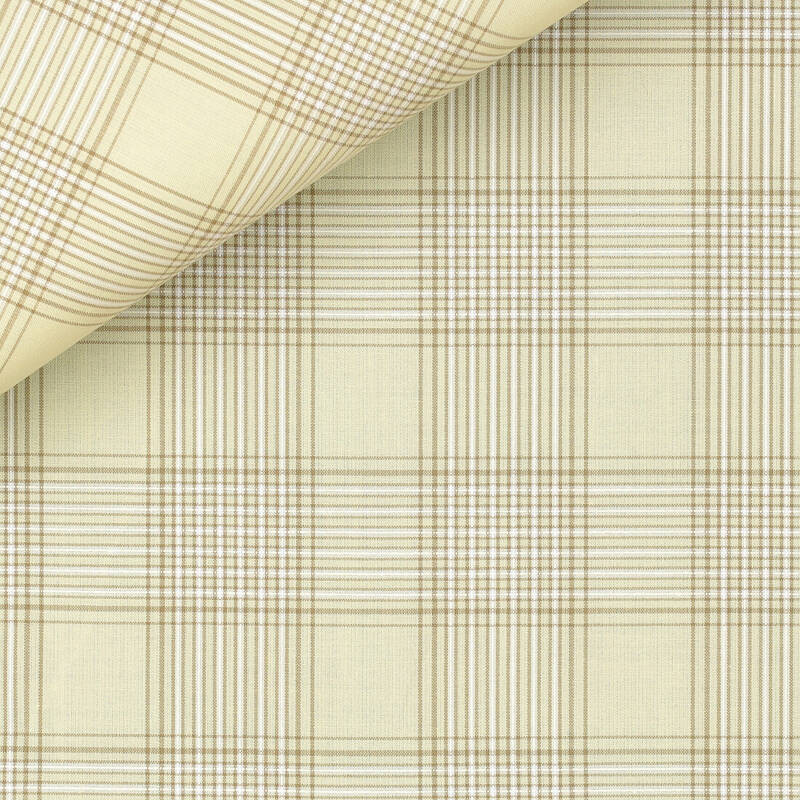 Linen Check Pattern Yellow Green