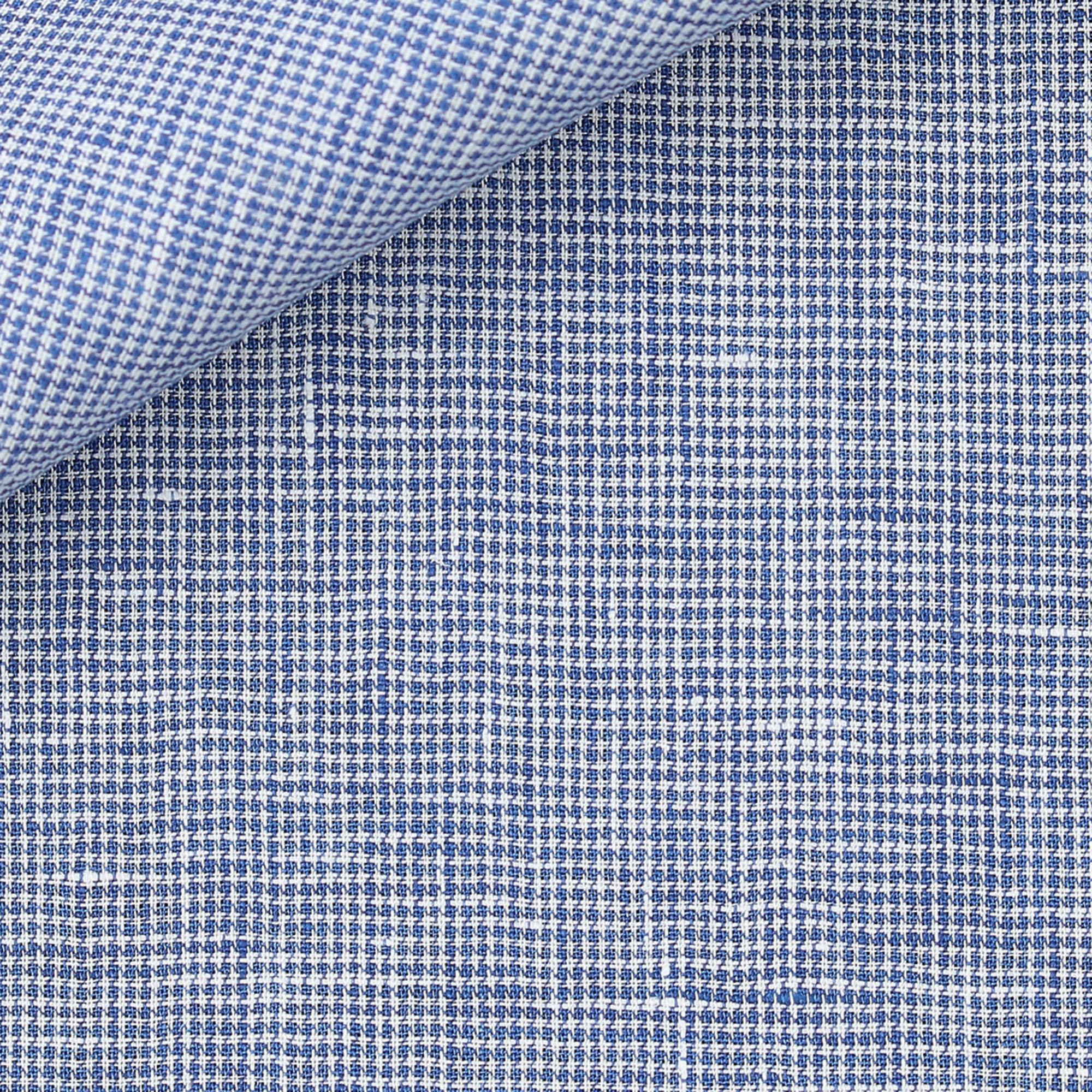 Linen Check Pattern Blue
