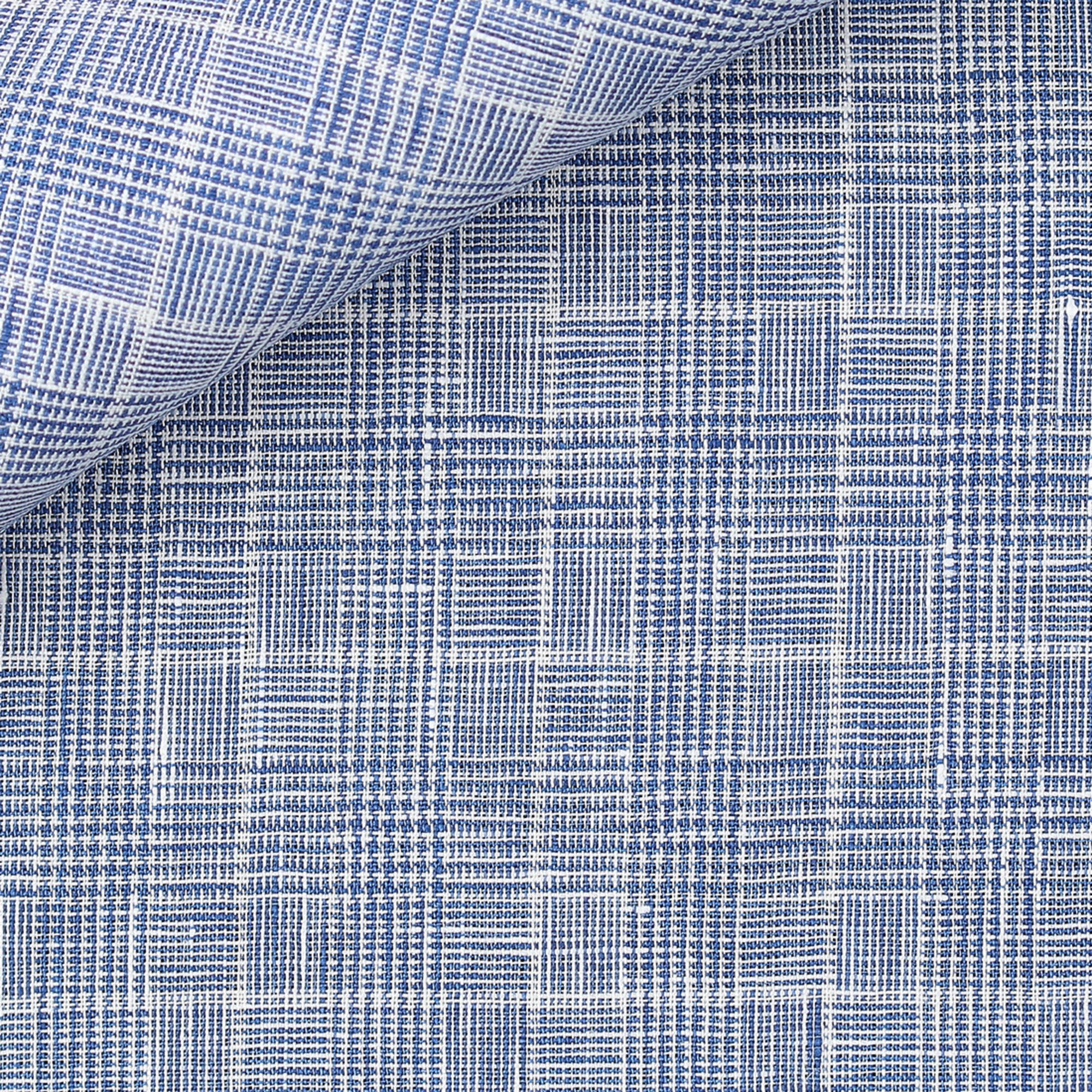 Linen Check Pattern Blue