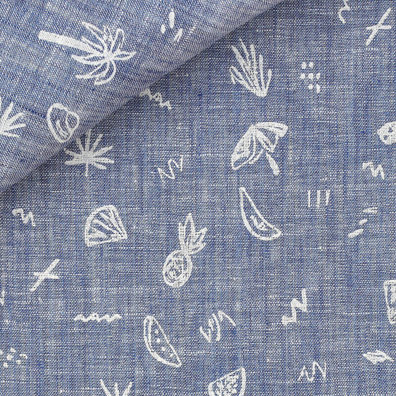 Linen Pattern Blue