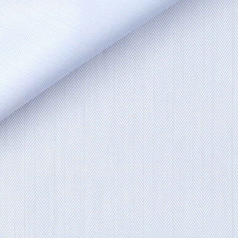 Herringbone Plain Blue