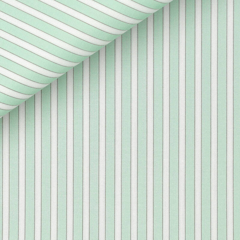 Poplin Stripes Grey Green