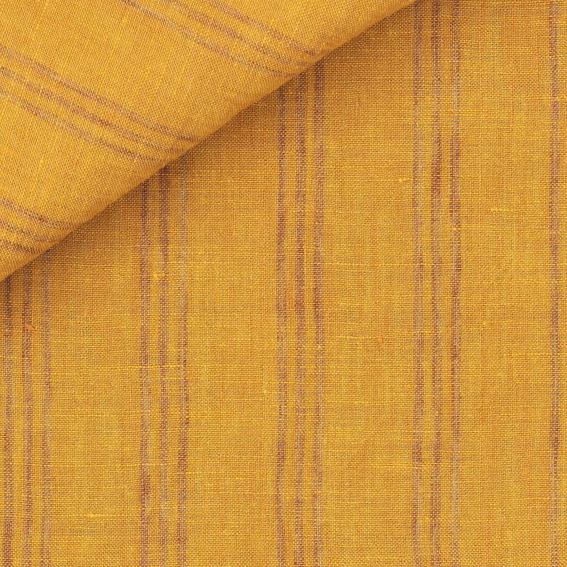 Linen Check Pattern Orange Yellow