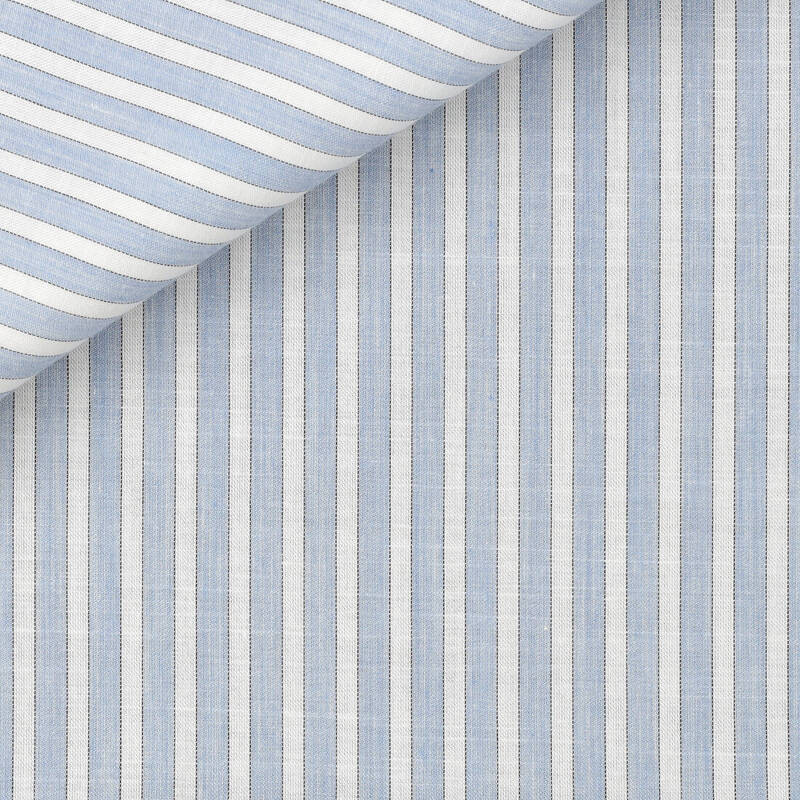 Twill Stripes Blue Black