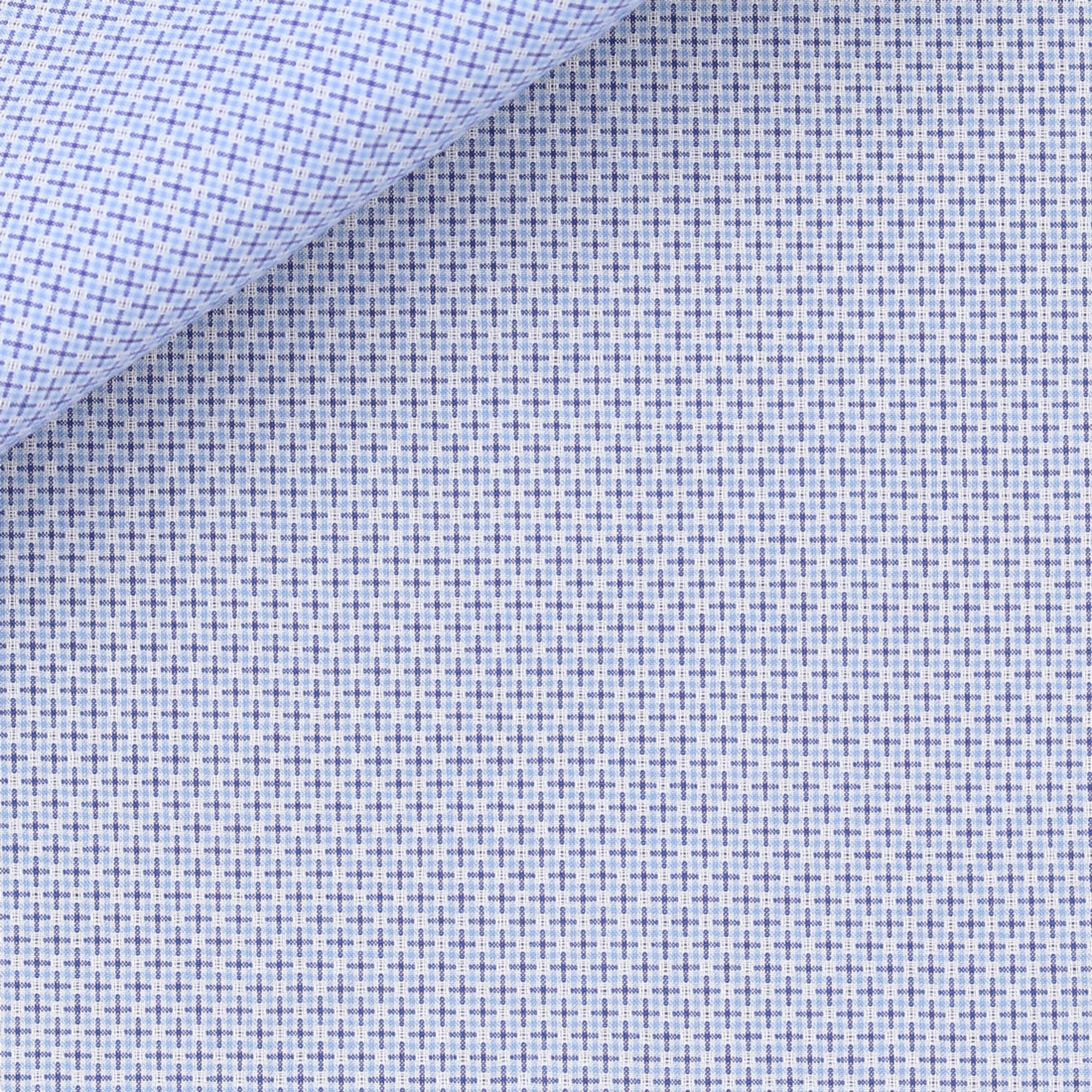 Dobby Check Pattern Blue