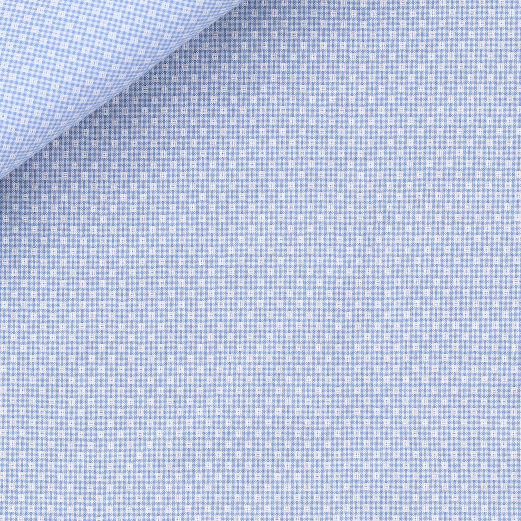 Dobby Check Pattern Blue