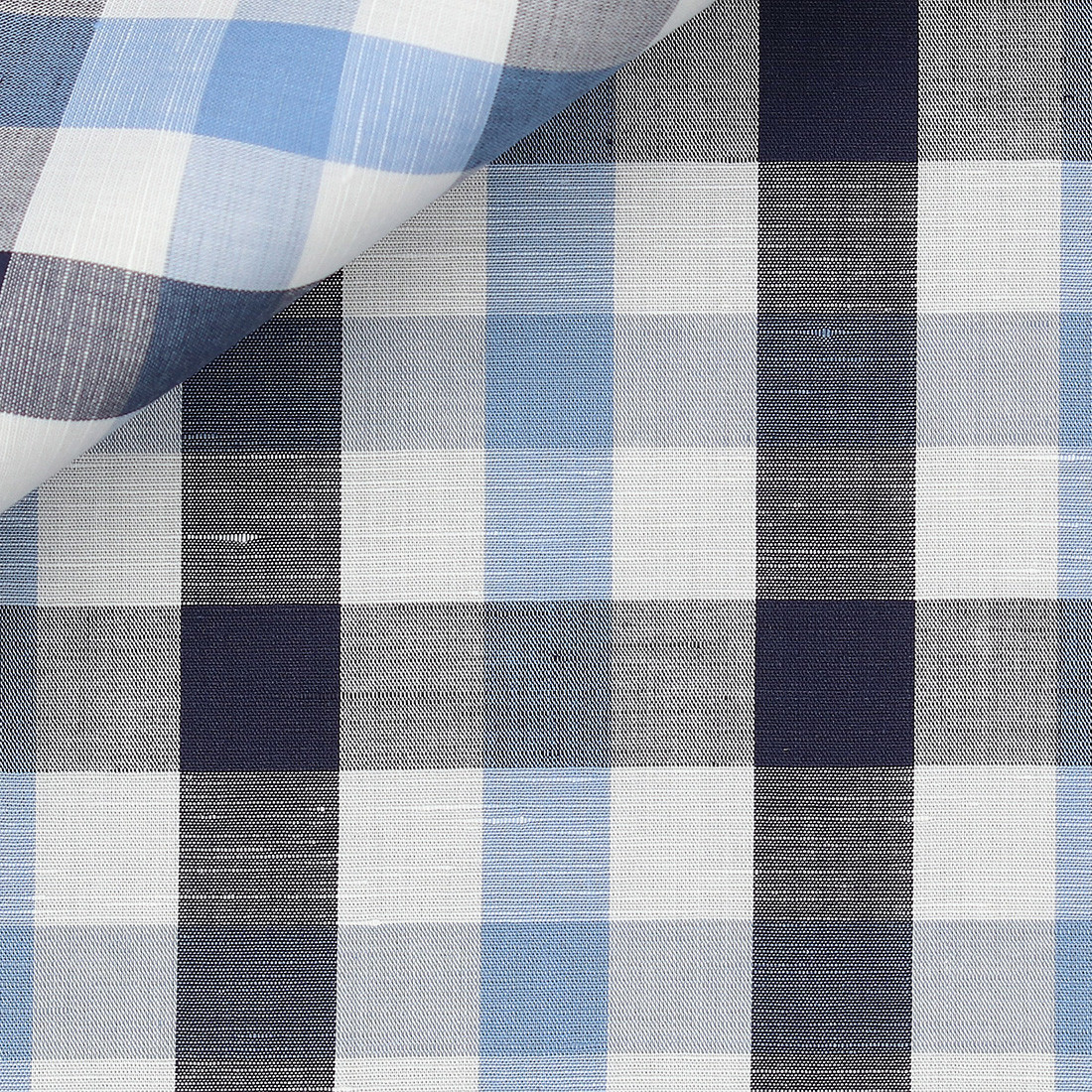 Linen Check Pattern Blue