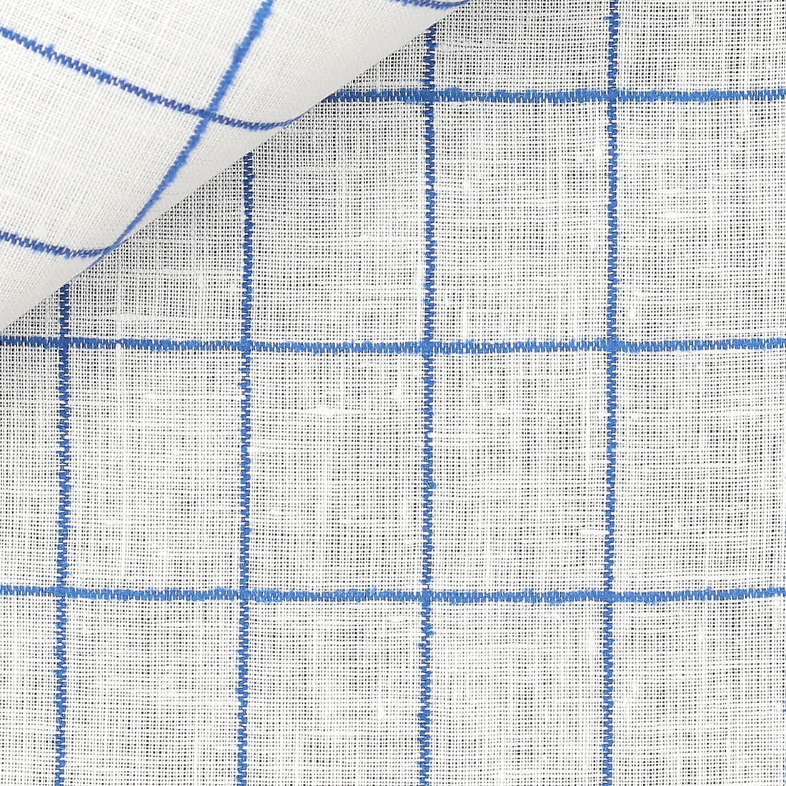 Linen Check Pattern Blue