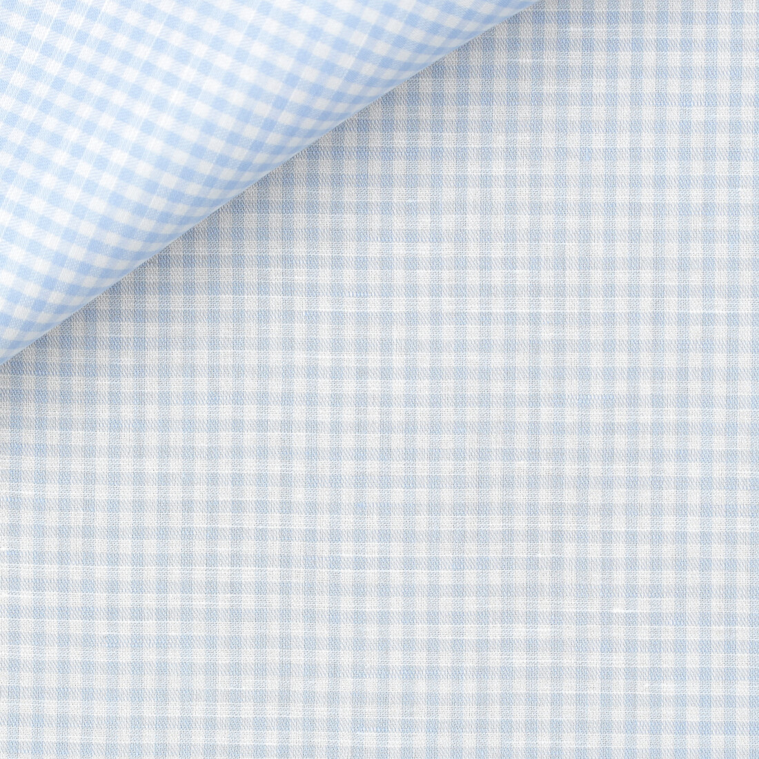 Linen Check Pattern Blue (easy care)