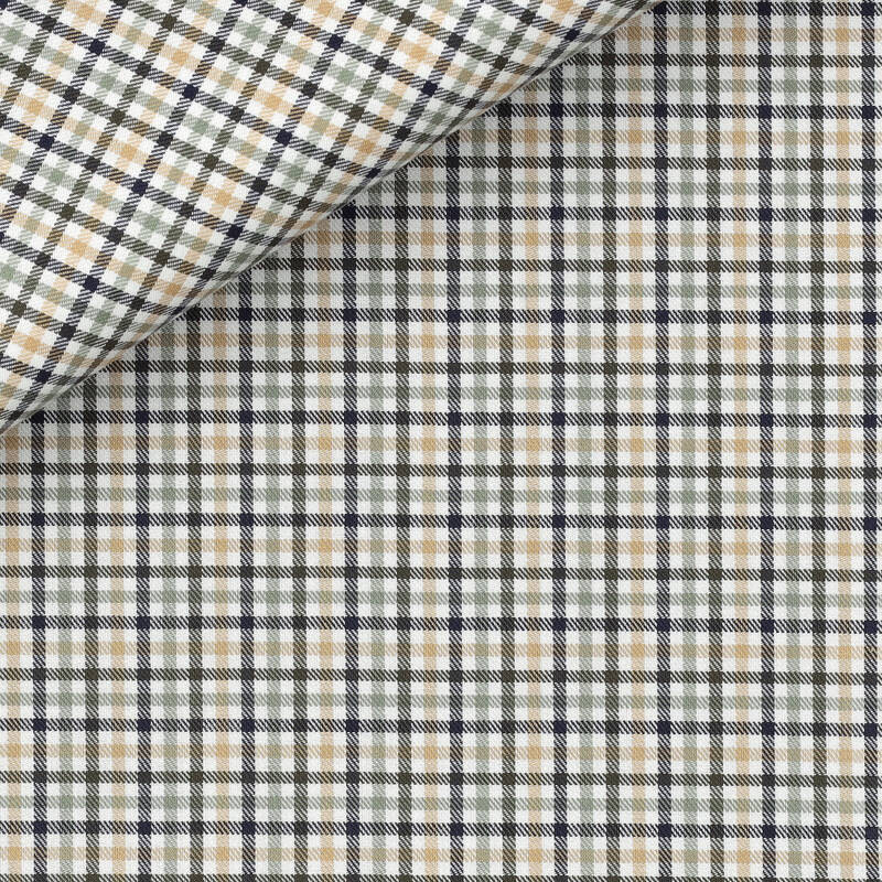 Twill Check Pattern Brown Orange