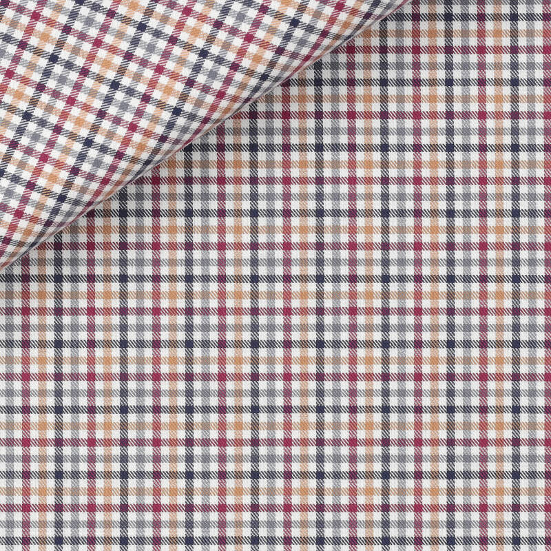 Twill Check Pattern Brown Bordeaux