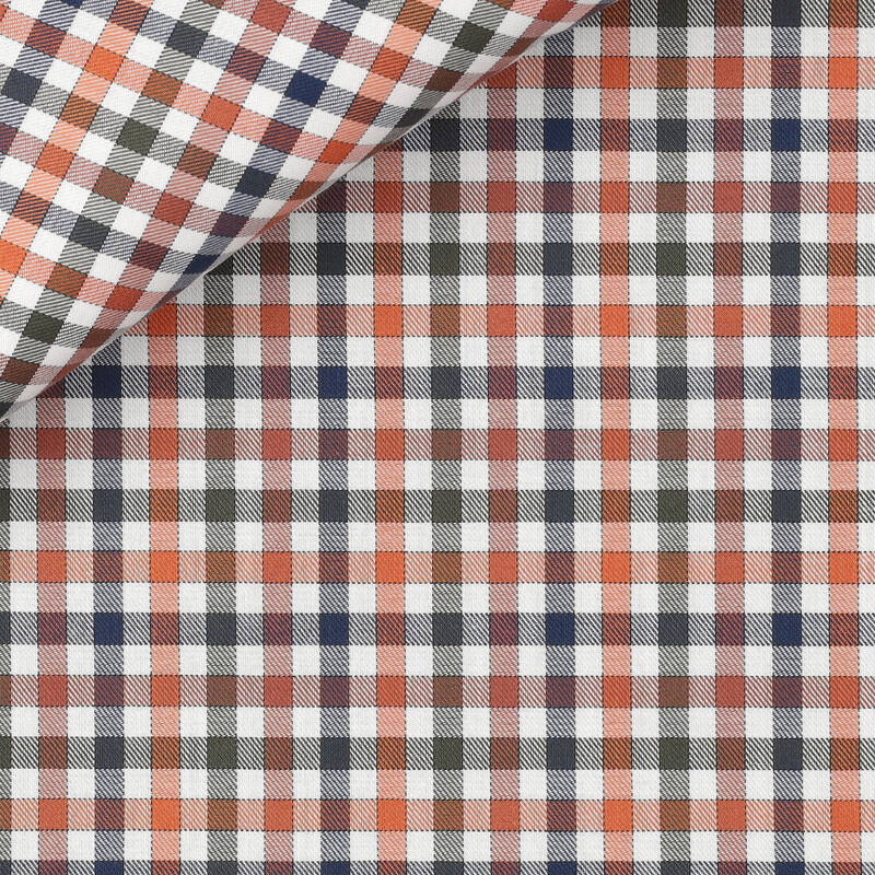 Twill Check Pattern Brown Green