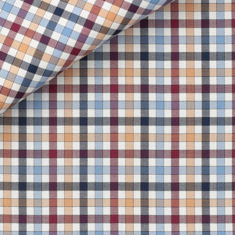 Twill Check Pattern Blue Beige