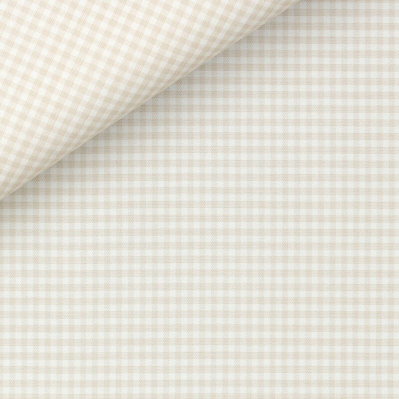 Twill Check Pattern Beige (easy care)