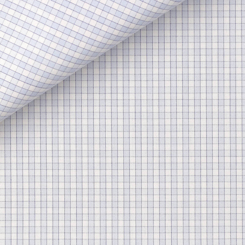 Twill Check Pattern Blue (easy care)