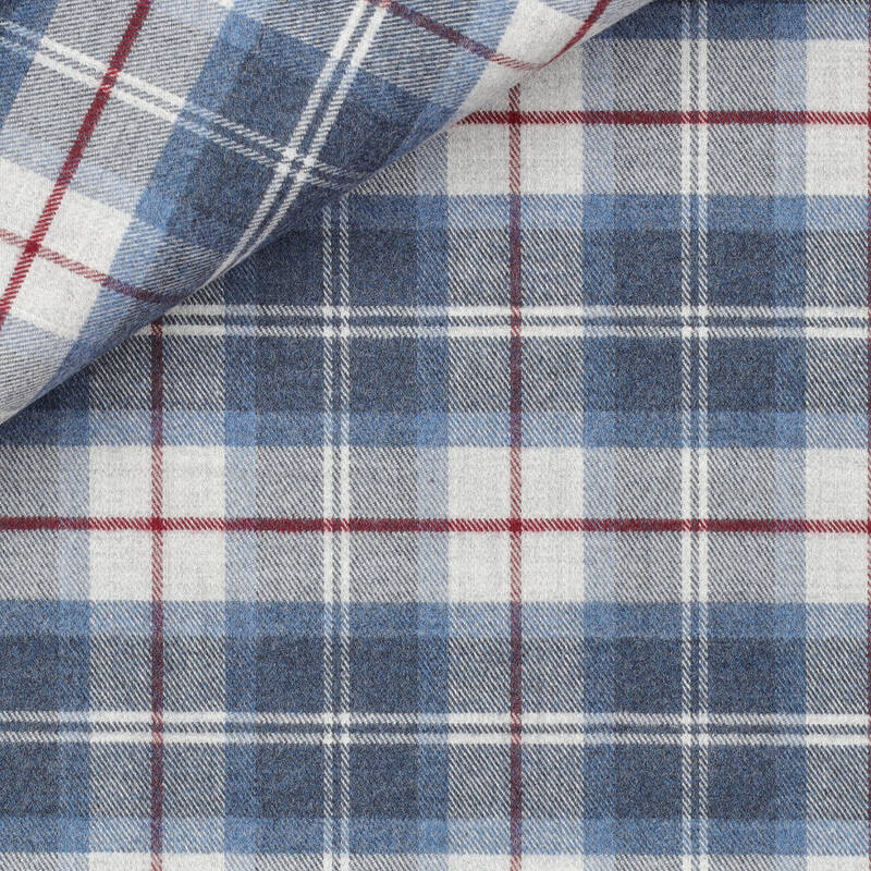 Twill Check Pattern Blue Bordeaux
