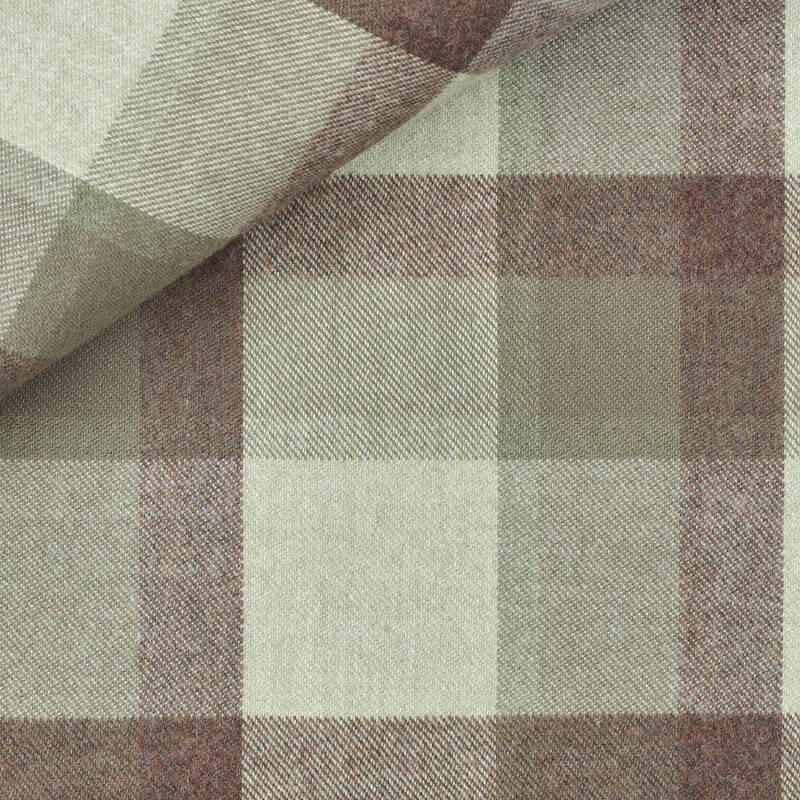 Twill Check Pattern Brown Green