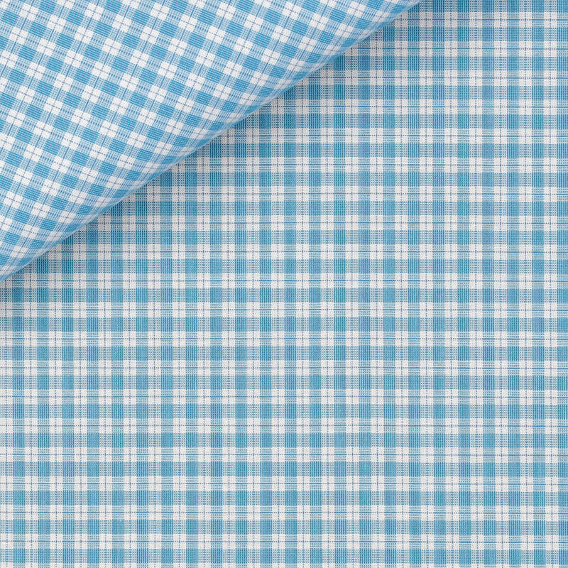 Zephir Check Pattern Blue Turquoise