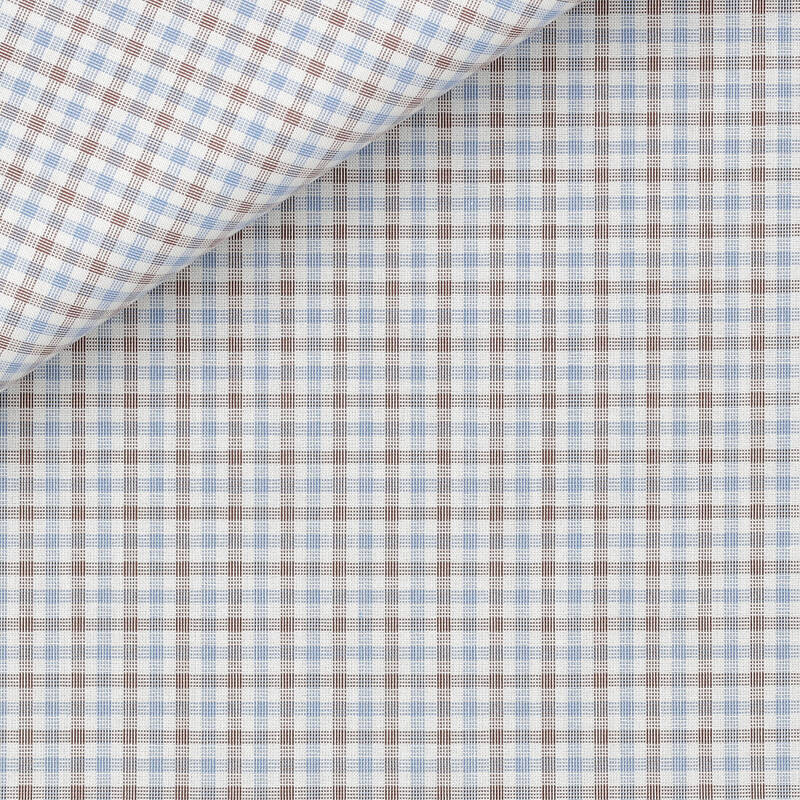 Zephir Check Pattern Blue Brown