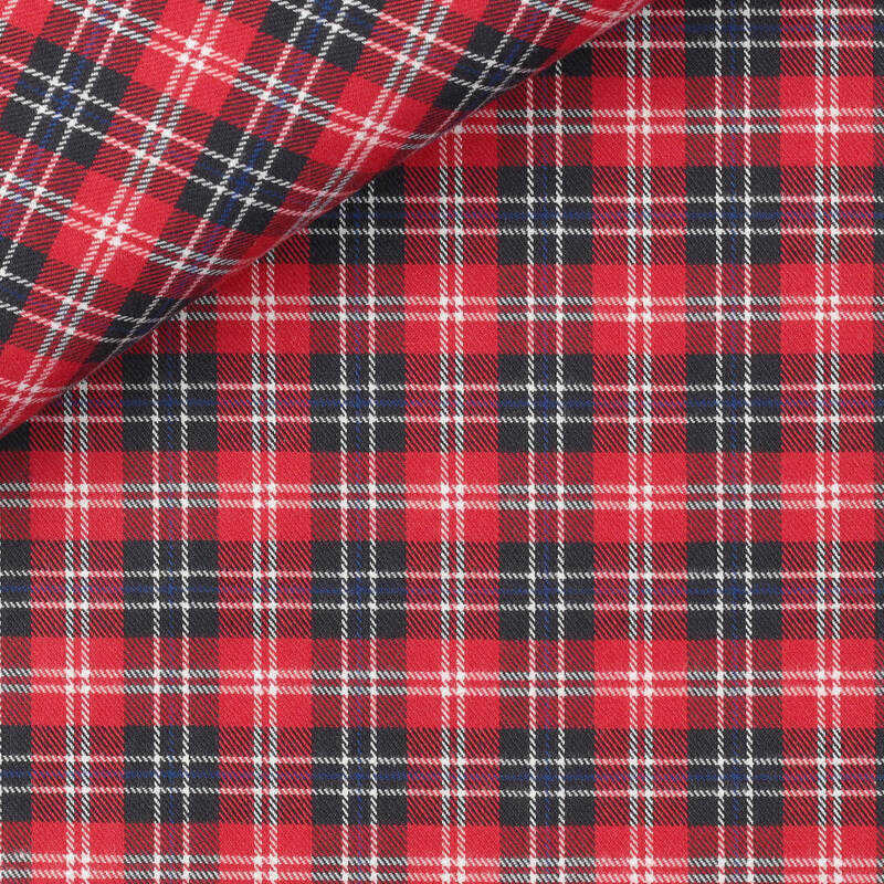 Twill Check Pattern Blue Red