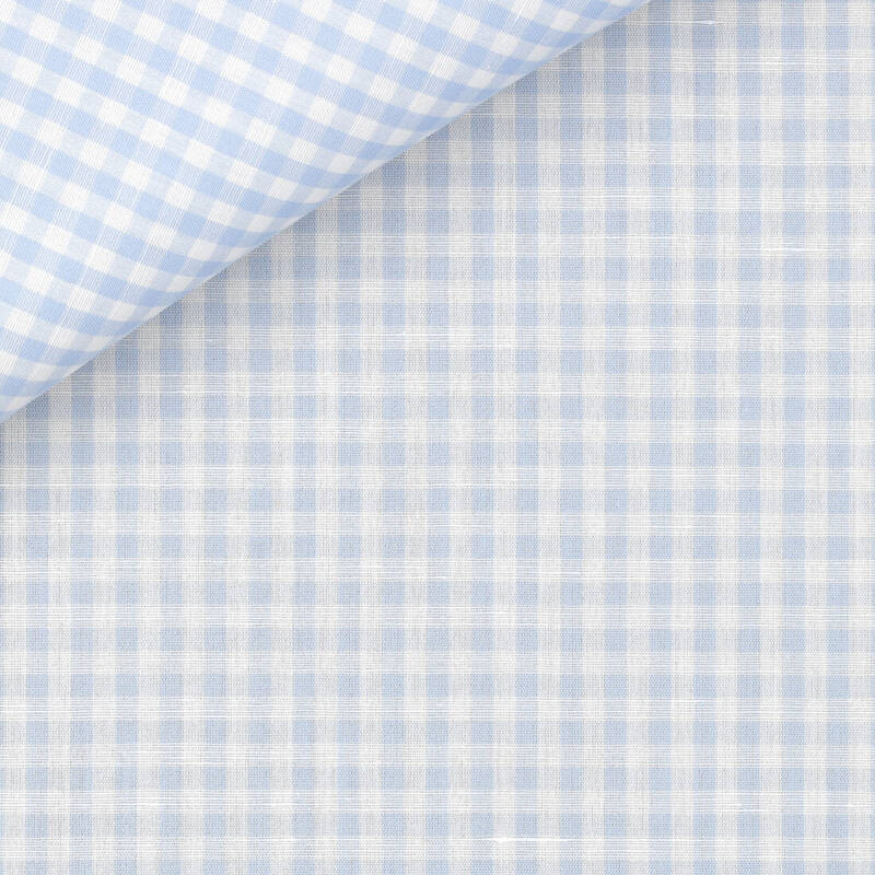Linen Check Pattern Blue