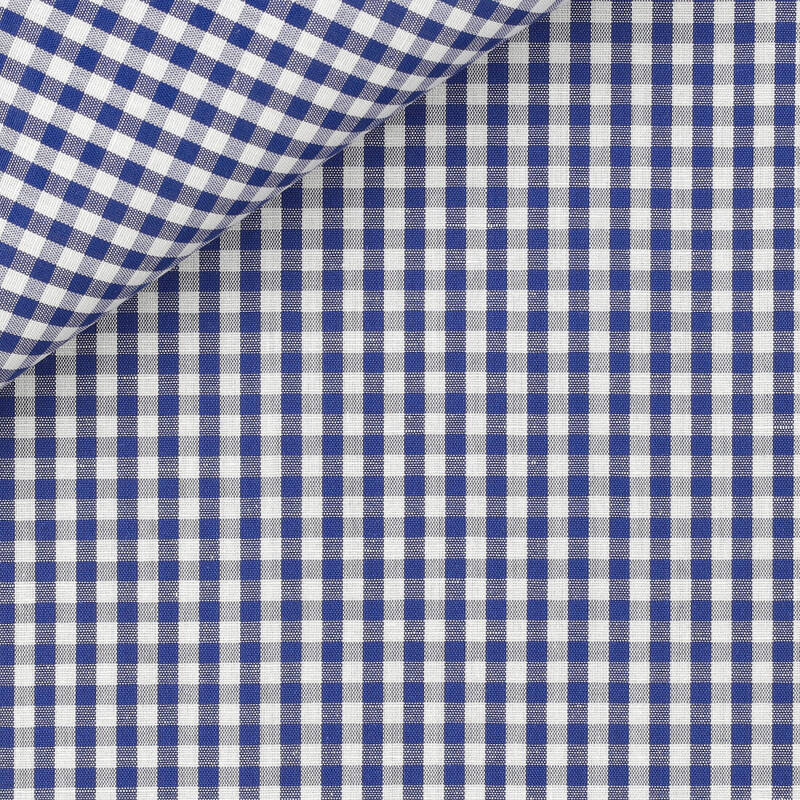 Linen Check Pattern Blue