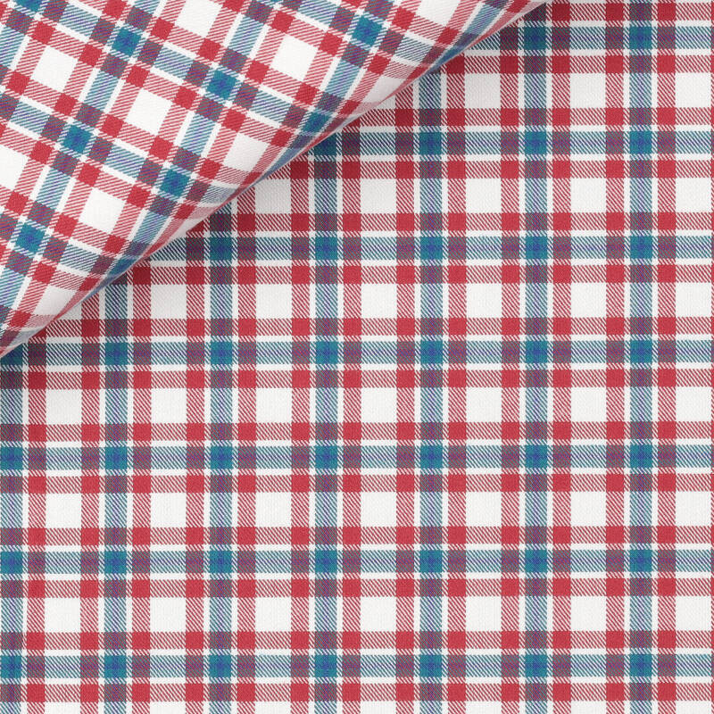 Twill Check Pattern Blue Bordeaux