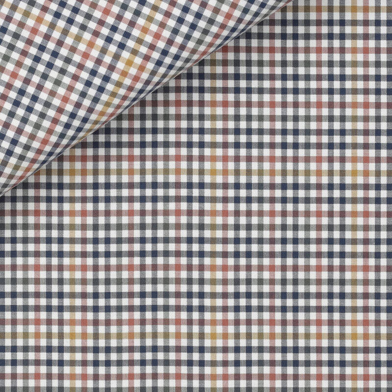 Zephir Check Pattern Orange Blue