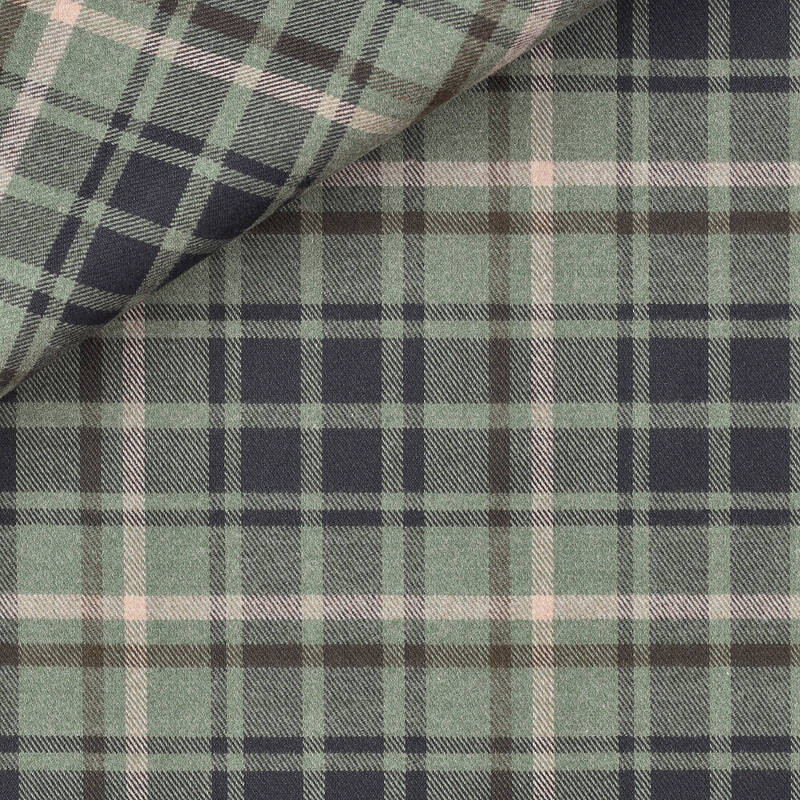 Twill Check Pattern Green Beige