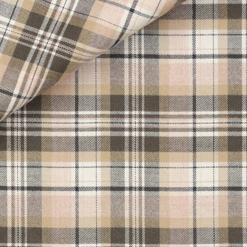 Twill Check Pattern Green Beige