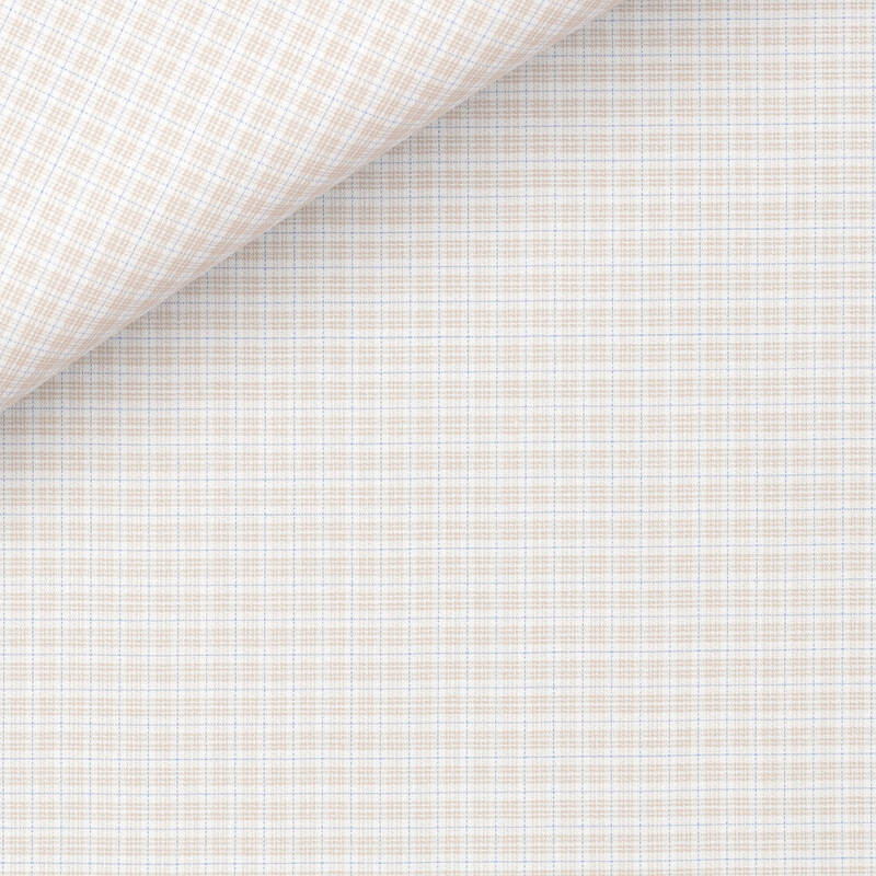 Twill Check Pattern Beige Blue