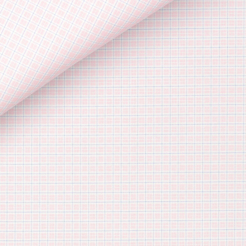 Twill Check Pattern Blue Pink