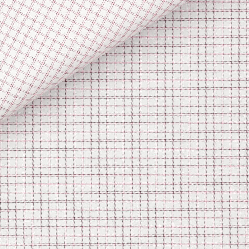 Twill Check Pattern Bordeaux Pink
