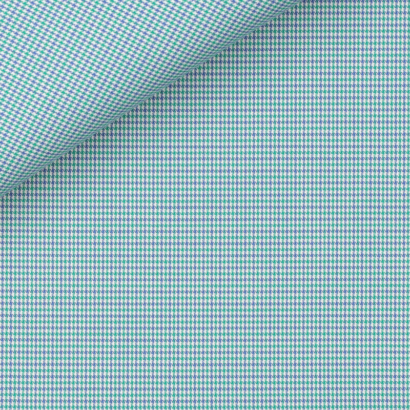 Twill Check Pattern Blue Green