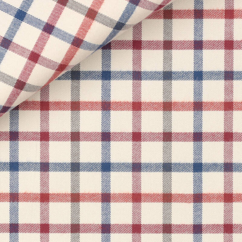 Twill Check Pattern Blue Bordeaux
