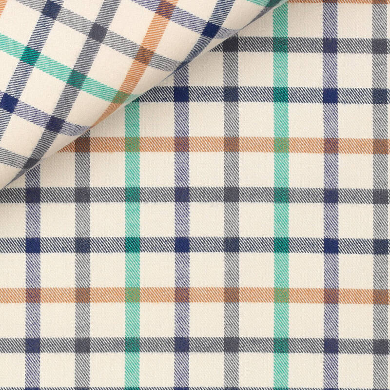 Twill Check Pattern Blue Green