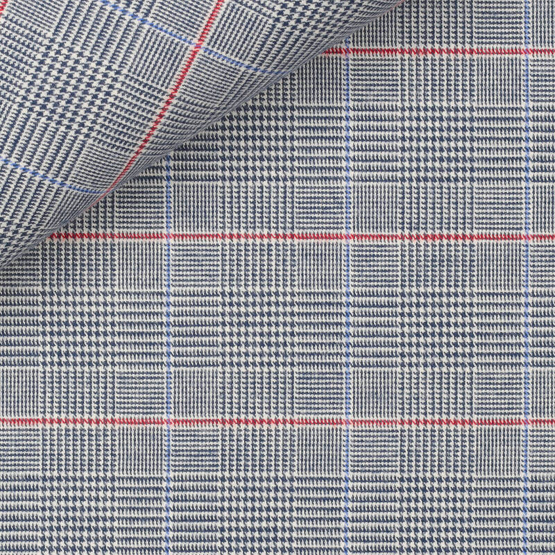 Twill Check Pattern Blue Red