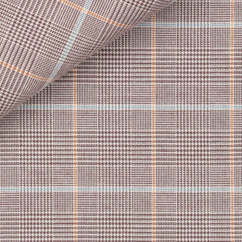 Twill Check Pattern Orange Brown